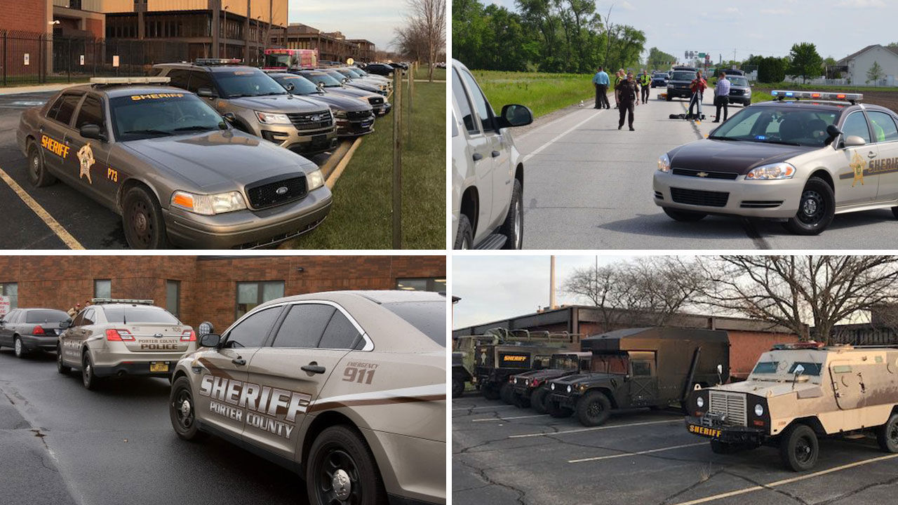 Sheriff's police vehicles
